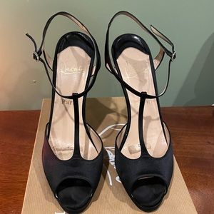 Christian Louboutin black satin Ernest sz.41